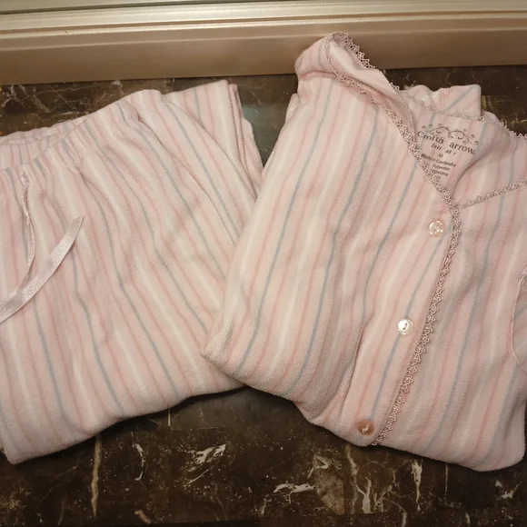 Croft & Barrow Pink Striped Pajama Set - Picture 7 of 10